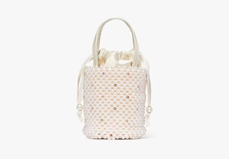 Purl Pearl Embellished Small Bucket Bag | Kate Spade (US)