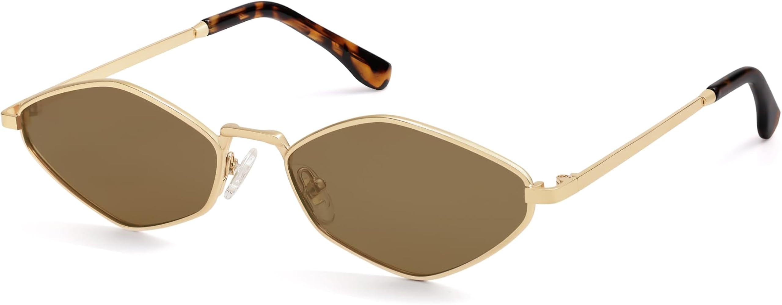 SOJOS Retro Small Polarized Sunglasses Womens Mens Vintage Narrow Irregular Shades UV400 SJ1233 | Amazon (US)