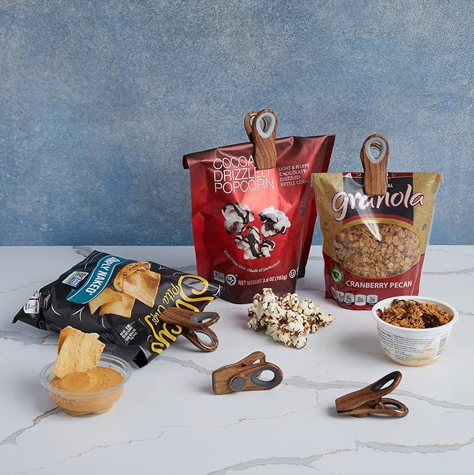 Phantom Chef Set of 5 Bag Clips | Durable, Long-Lasting, Soft Touch, Kid-Friendly Seal Grips | Fo... | Amazon (US)