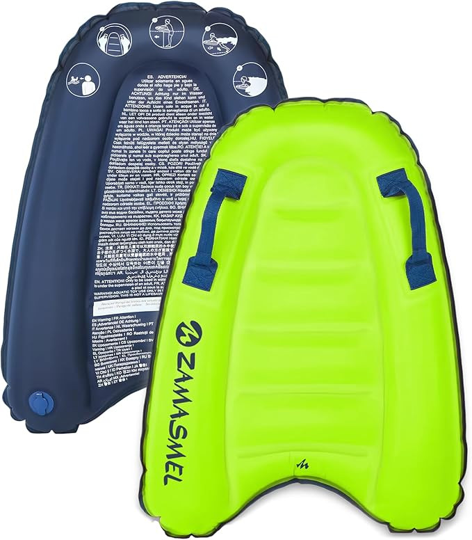 Premium Kids Inflatable Boogie Board Lightweight Swimming Floating Surfboard for Beach & Pool Fun... | Amazon (US)