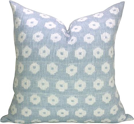Flowershave357 Timur Weave Pillow Cover in Sky Blue Background Throw Pillow Cover | Amazon (US)