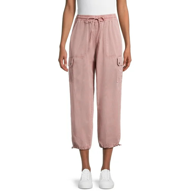 Time and Tru Women's Cargo Parachute Jogger Pants, 26" Inseam, Sizes XS-XXXL | Walmart (US)