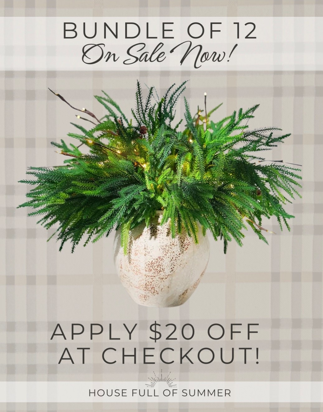 Christmas greenery faux stems pine branches vase filler holiday decor on sale now! 

#LTKHoliday #LTKSaleAlert #LTKHome