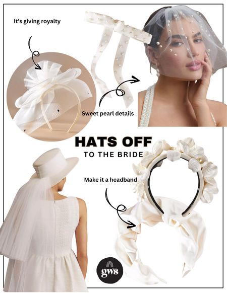 Switch up the #veil for a fun headband or hat on your wedding day! We love the pearl details and floral aspects of these #bridal #accessories 

#LTKstyletip #LTKbeauty #LTKwedding