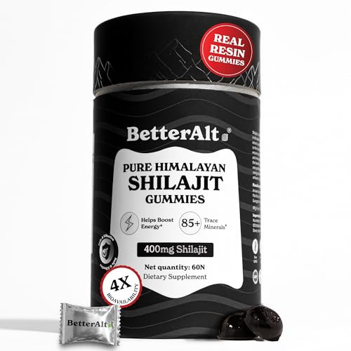 Better Alt Pure Himalayan Shilajit Gummies with 100% Shilajit |High Potency Gold Grade| 60 Gummies for Energy Boost & Immune Support, 75%+ Fulvic Acid| Travel Friendly - Tamarind Flavor | Amazon (US)