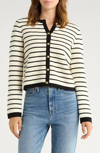 Catania Stripe Cotton Cardigan | Nordstrom