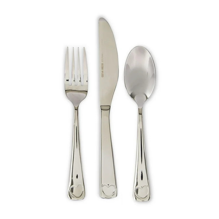 Parent's Choice 3-Piece Premium Stainless Steel Toddler Flatware Set, 12+ Months, Silver | Walmart (US)
