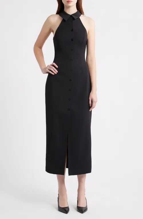 Odd Muse The Ultimate Muse Halter Neck Dress in Black at Nordstrom, Size Medium | Nordstrom