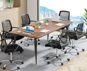 Tribesigns 6FT Conference Table, Rectangular Meeting Room Tables, Modern Industrial Seminar Table... | Amazon (US)