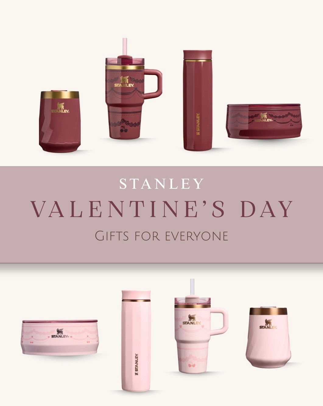 Valentine’s Day, but make it practical 💗 The prettiest Stanley pieces in blush + berry tones—perfect for gifting (or keeping).

#LTKFindsUnder50 #LTKHome #LTKSeasonal