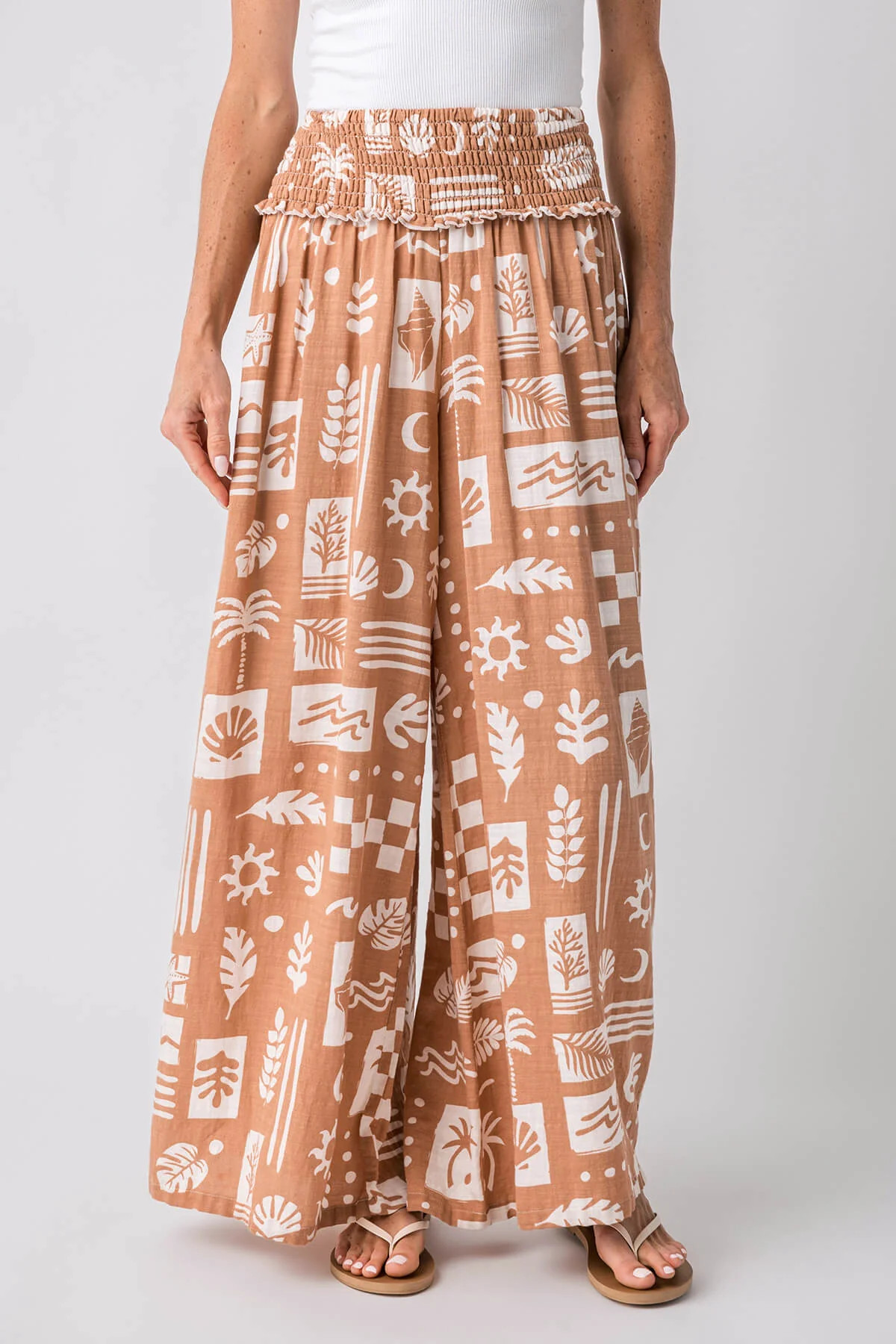 Ocean Drive Ocean Paradise Printed Cotton Blend Pant | Social Threads