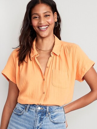 V-Neck Dolman-Sleeve Blouse for Women | Old Navy (US)