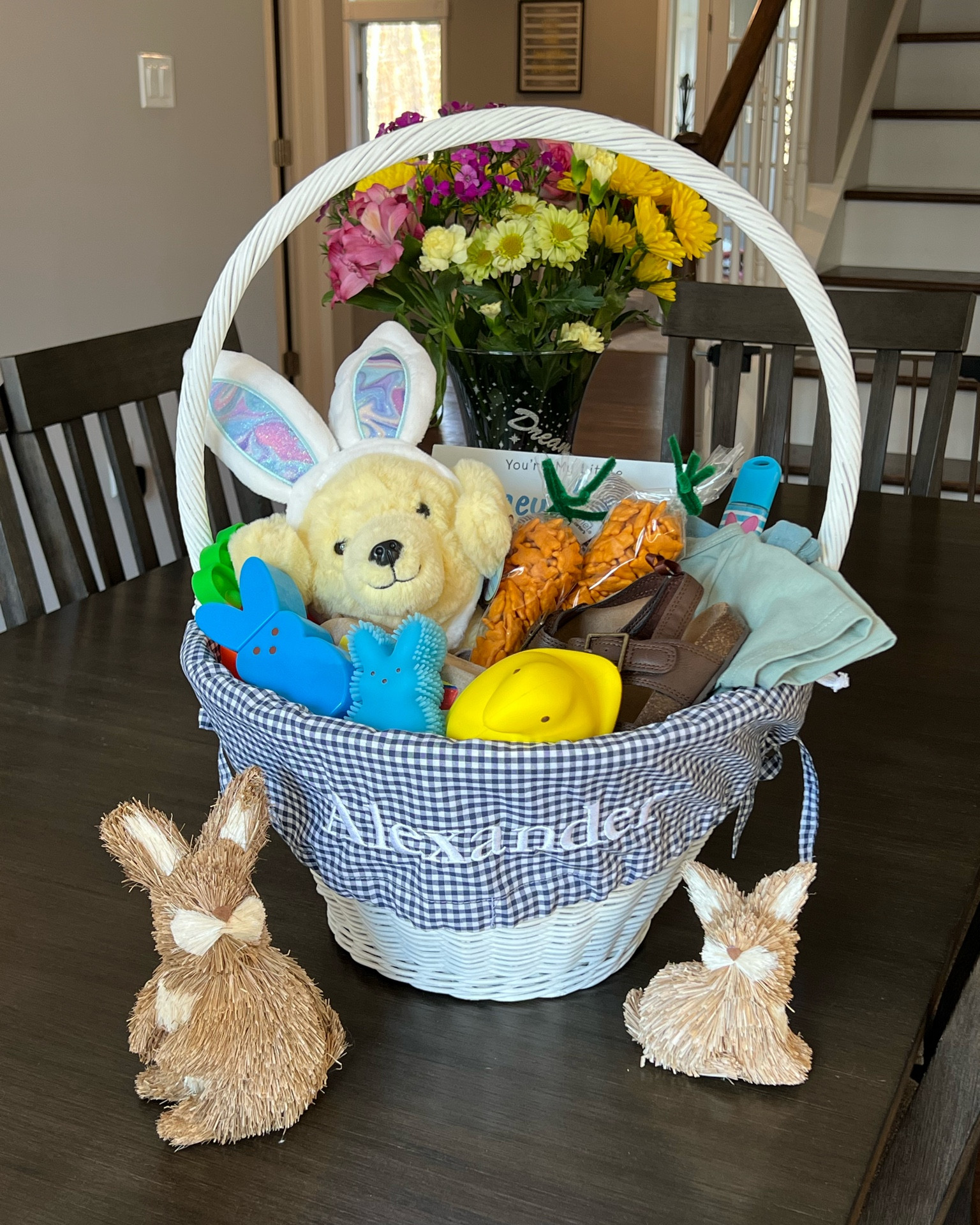 Toddler Easter basket, toddler boy Easter basket, candy free Easter basket, Easter outfit idea, Easter dress idea, blue puff sleeve midi dress, pottery barn Easter basket, big Easter basket, Easter basket stuffers, toddler Easter snacks, baby Easter basket, Easter stuffed animals, peeps toys, spring outfits for toddler boy, toddler boy spring, toddler boy sandals, toddler sandals, toddler matching set for spring, toddler matching set for summer, LTK Easter #ltkeaster 

#LTKbaby #LTKkids #LTKfamily