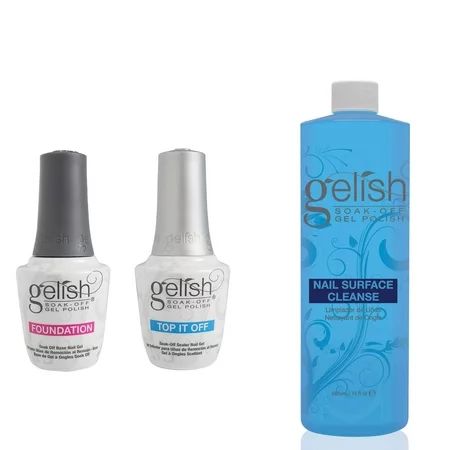 Gelish Dynamic Duo Base & Top Sealer Gel Nail Polish and Soak Off Gel Cleanser | Walmart (US)