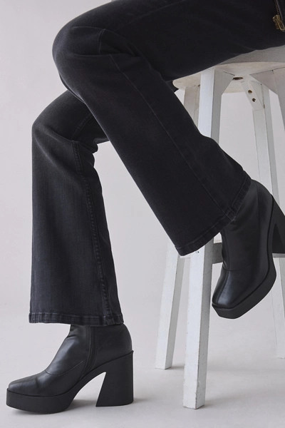 UO Stretch Faux Leather Ankle Boot | Urban Outfitters (US and RoW)