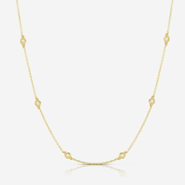 Diamond Bezel Station Necklace | Ring Concierge