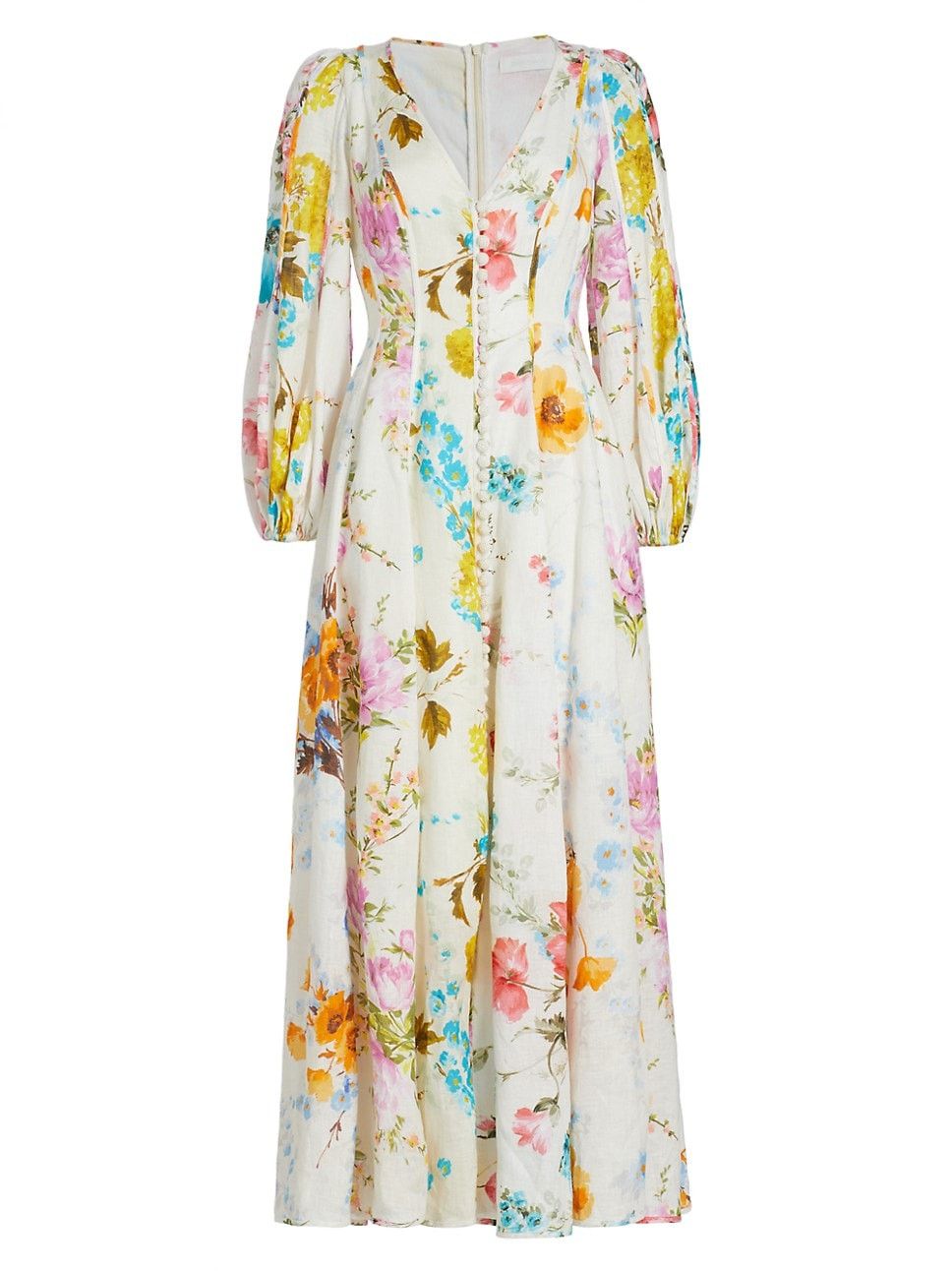Halcyon Paneled Linen Maxi Dress | Saks Fifth Avenue
