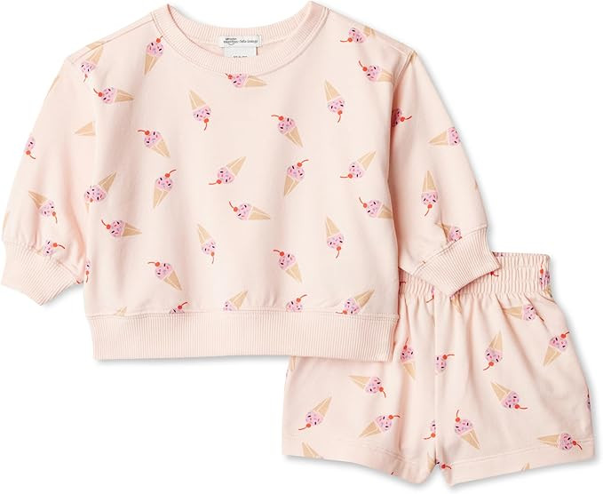 Amazon Essentials x Sofia Grainge Unisex Babies Toddlers and Kids' Sweatshirt and Shorts French T... | Amazon (US)