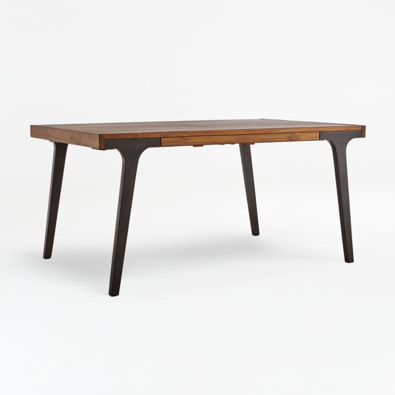 Lakin 61" Teak Extendable Dining Table + Reviews | Crate & Barrel | Crate & Barrel