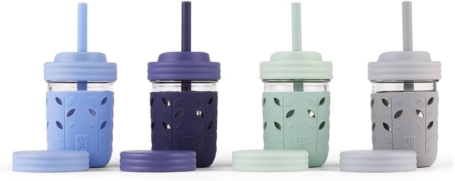 Elk and Friends Kids & Toddler Cups | The Original Glass Mason jars 8 oz with Silicone Straws wit... | Amazon (US)