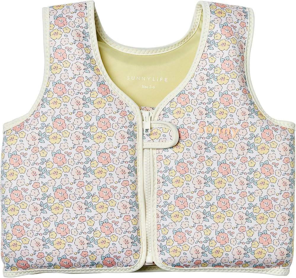 SUNNYLiFE Swim Vest, 3-6, Into The Garden Ditsy Floral, EPE/Natural Rubber/Polyester, 15.75x14.17... | Amazon (US)