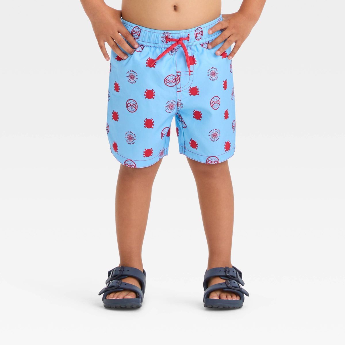 Toddler Boys' Marvel Spider-Man Swim Shorts - Light Blue | Target
