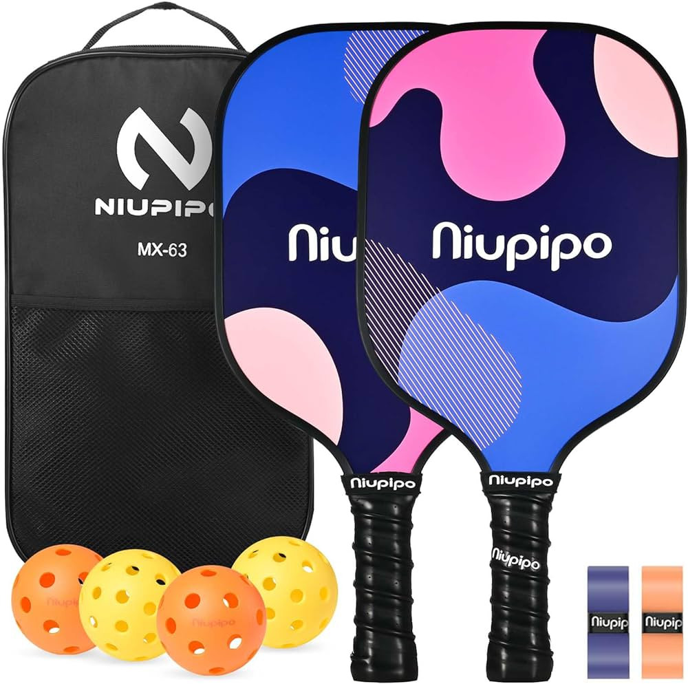niupipo Pickleball Paddles, Pickleball Paddles Set of 2, Fiberglass Surface, Polypropylene Honeyc... | Amazon (US)