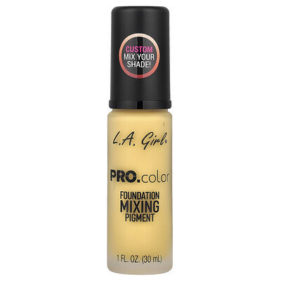 L.A. Girl, PRO.color Foundation Mixing Pigment, GLM712 Yellow, 1 fl oz (30 ml) | iHerb