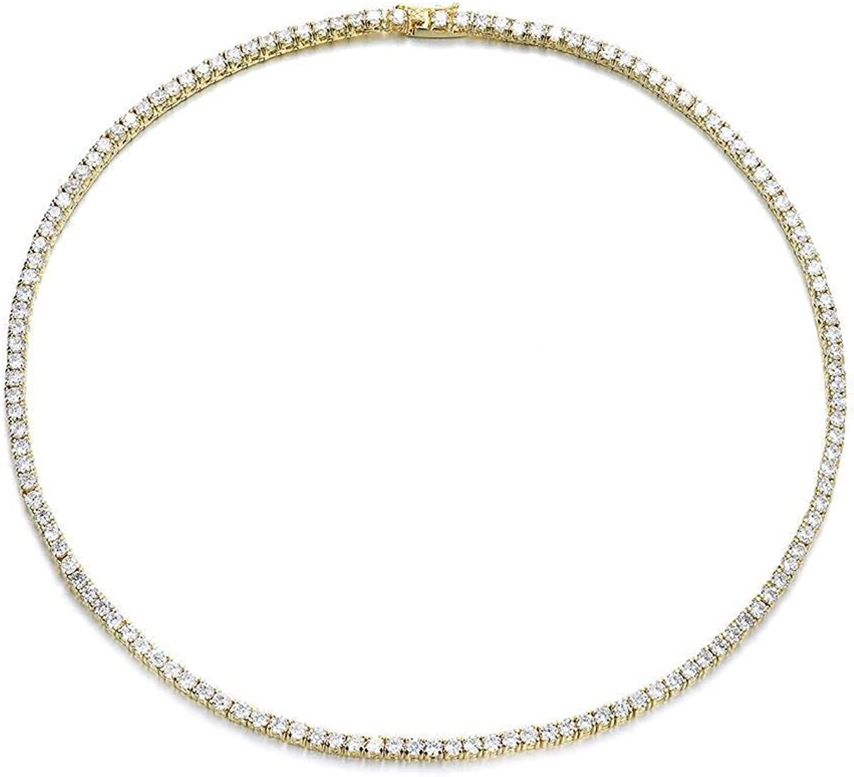 NYC Sterling Women's Magnificent 3mm Round Cubic Zirconia Tennis Necklace | Amazon (US)