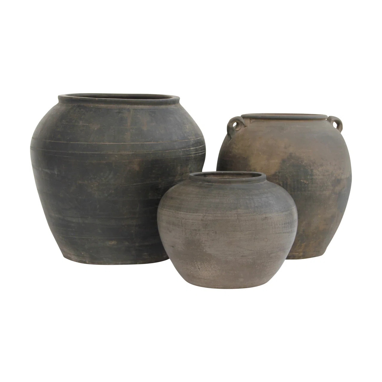 Bungalow Rose Ugashik Charcoal/Gray Indoor / Outdoor Earthenware Table Vase & Reviews | Wayfair | Wayfair North America