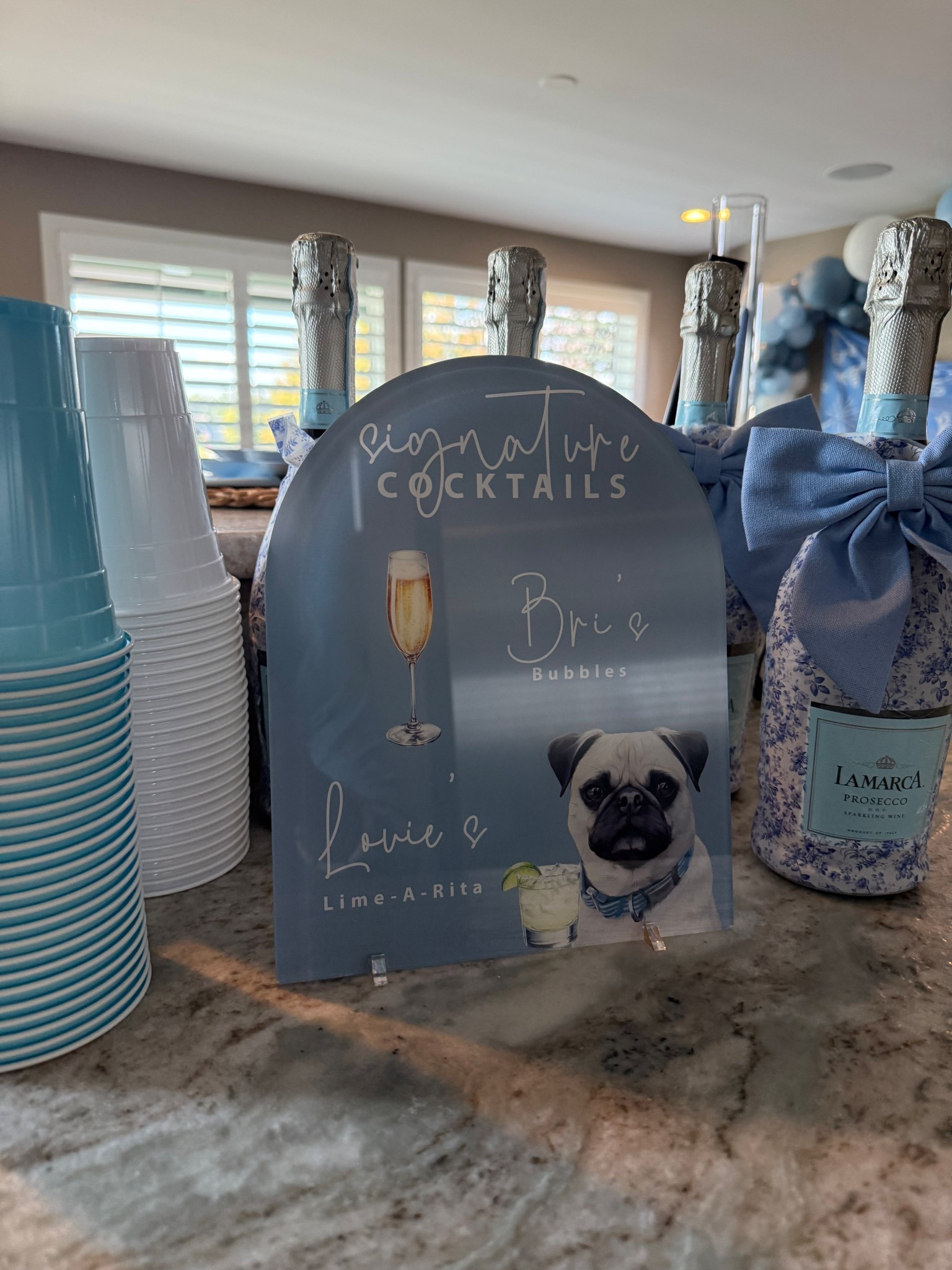 Welcome Drinks for Something Blue Before I Do featuring: “Bri’s Bubbles & Louie’s Lime-A-Rita’s! 🍋‍🟩”  Decorate your champagne bottles with the cutest prints & bows from Beau’s Bottles! 

#LTKWedding