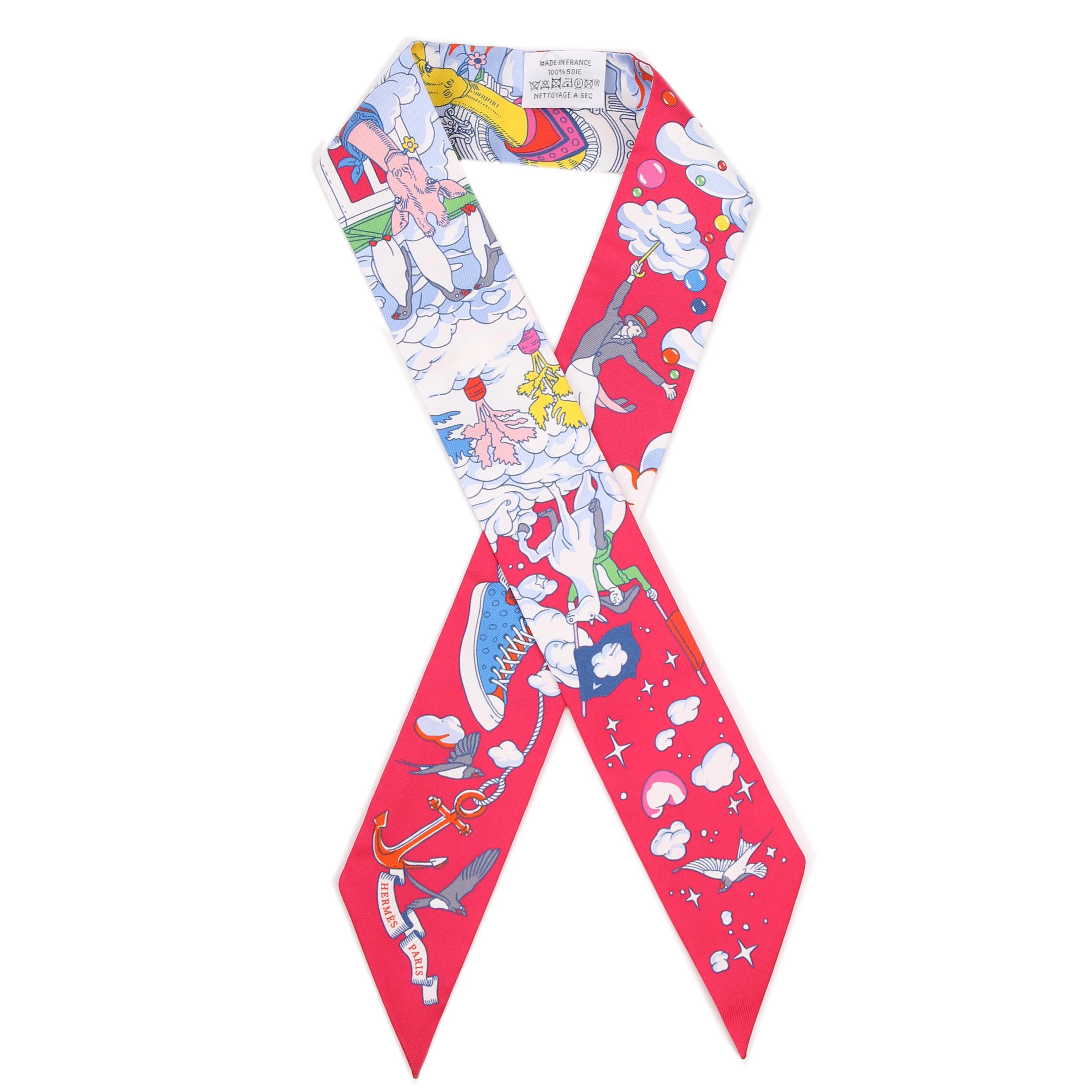 Sur Mon Nuage Twilly Silk Scarf | Keeks Designer Handbags