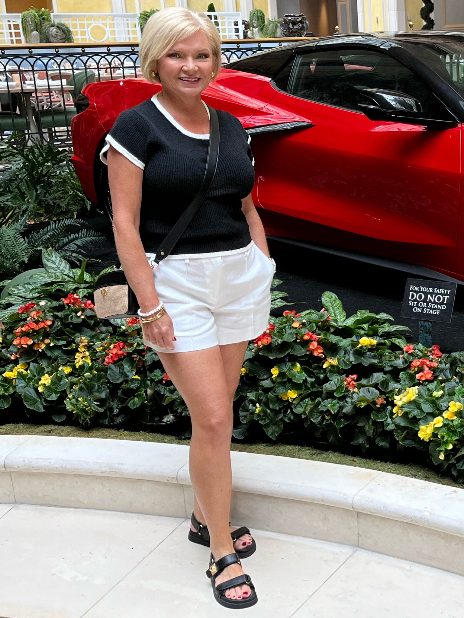 Wearing Small too, 6 shorts
Vacation outfit 
Shorts
Sandals
Crossbody bag
Summer outfit
J crew
Petite outfit
Petite style

#LTKstyletip #LTKunder100 #LTKSeasonal