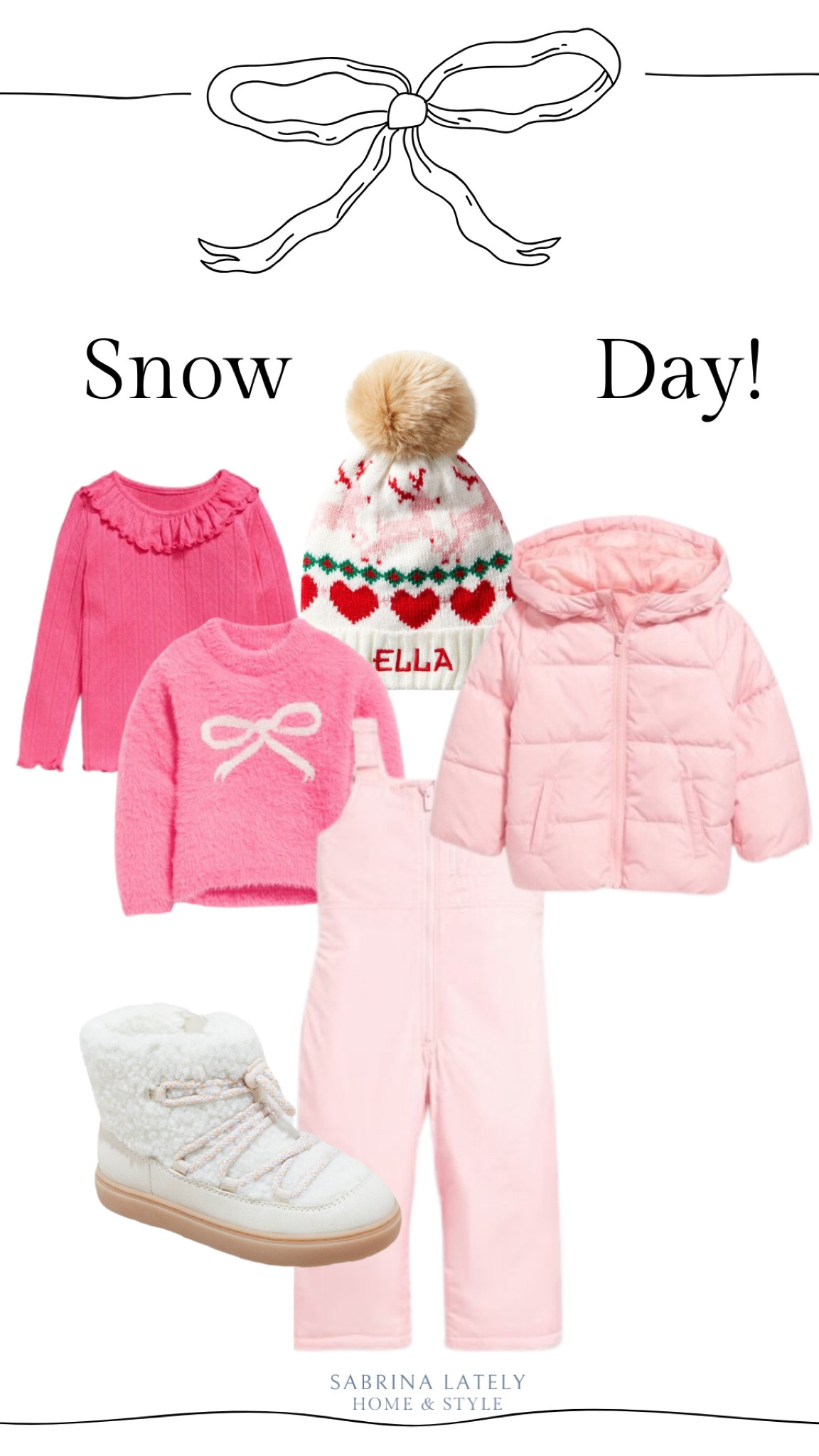 Toddler girl snowsuit, toddler girl
Skiing, bow sweater, toddler girl sweater, pink outfit, girl pom pom hat 

#LTKKids #LTKFamily #LTKCyberWeek