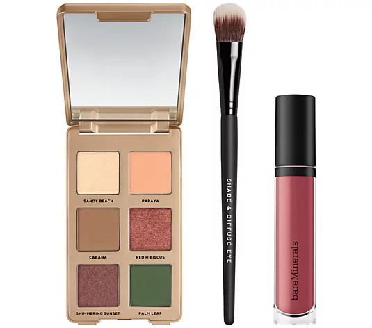 bareMinerals Beauty of Nature Gen Nude Eye & Lip Gloss Set | QVC