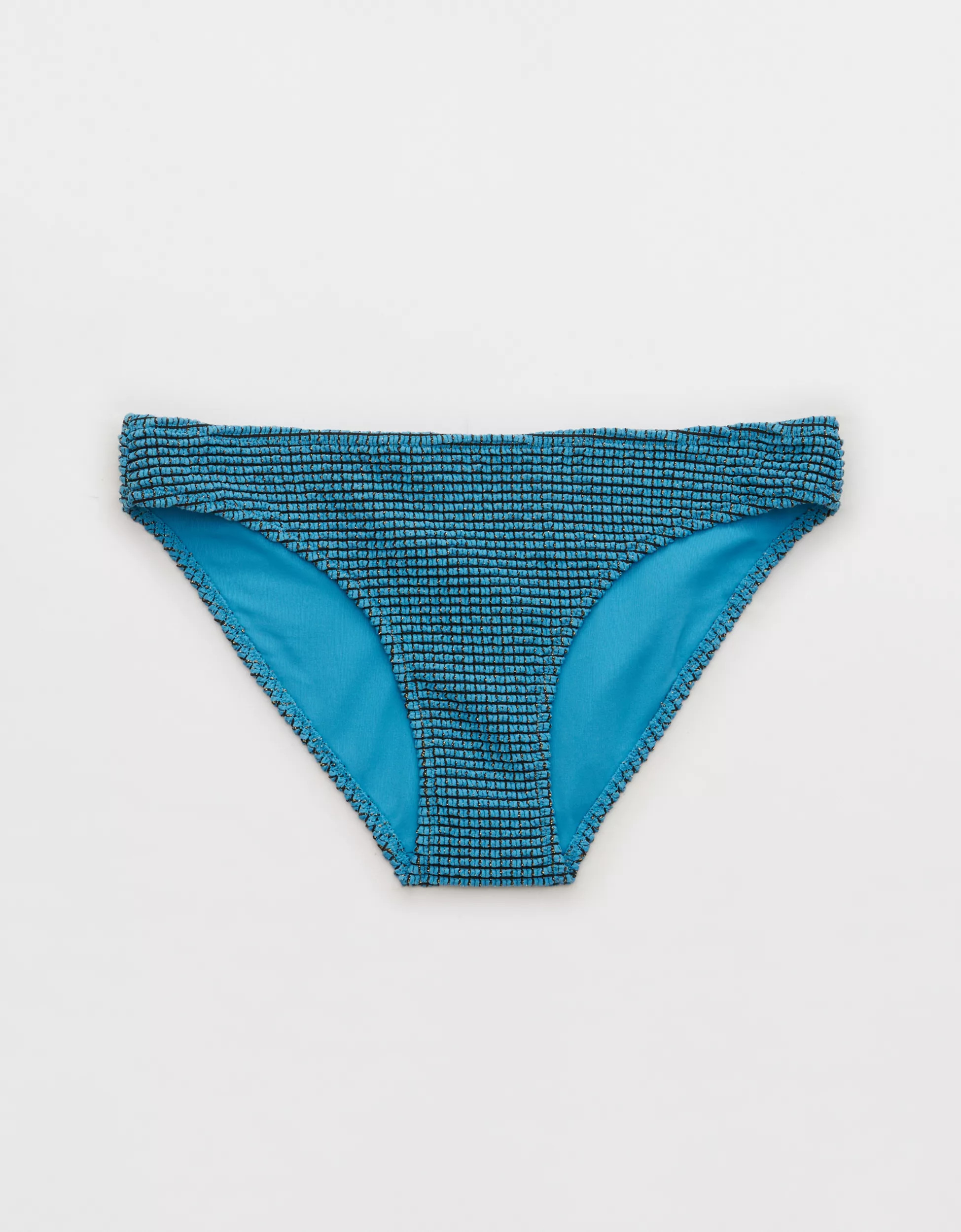 Aerie Lurex Crinkle Full Coverage Bikini Bottom | Aerie
