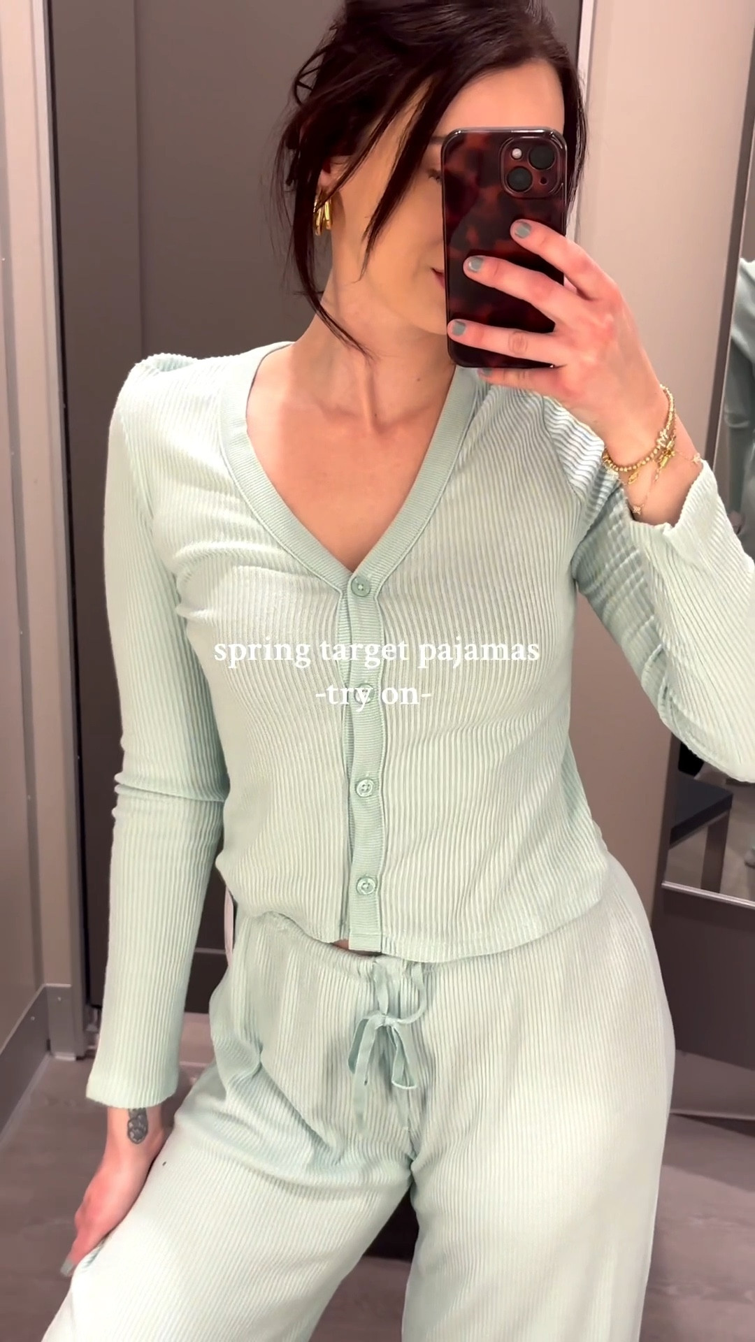 Trying on Target’s new spring pajamas! Target always has the cutest matching sets! These are sooo soft & cozy 💙 

#LTKSeasonal #LTKselfcare #LTKootd