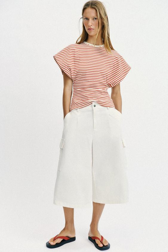 SLIM FIT STRIPED T-SHIRT | Zara US