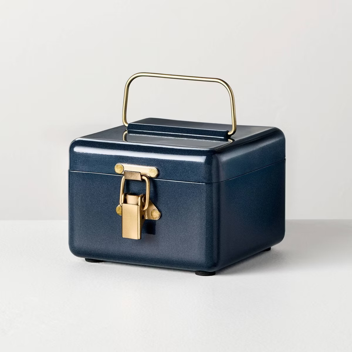 Metal Box with Brass Closure Navy - Hearth & Hand™ with Magnolia | Target