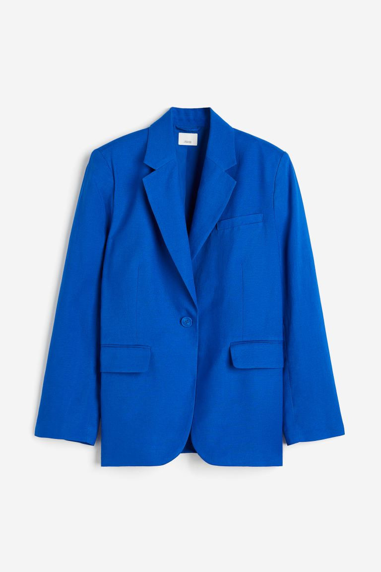 Oversized blazer | Blue Blazer | Blue Jacket Jackets | Blazer Outfit | Work Outfit Summer | H&M (US + CA)