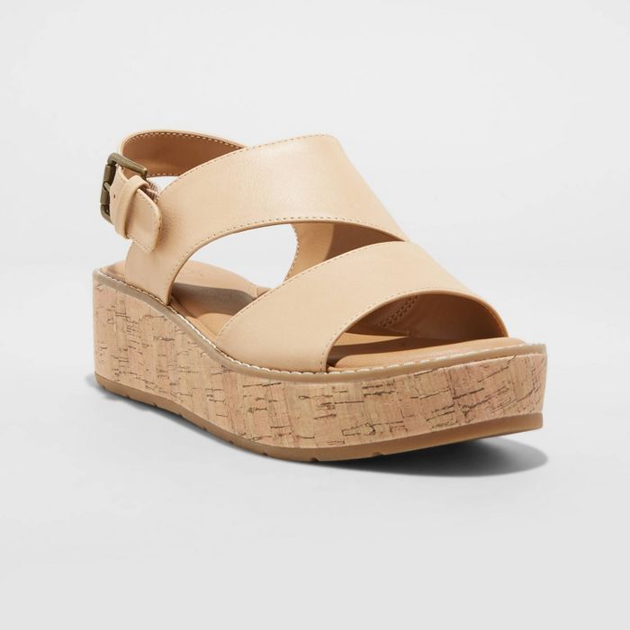 Women's Brenda Cork Platform Sandal Heels - Universal Thread™ | Target