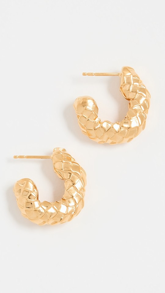 18k Chubby Snake Hoops | Shopbop
