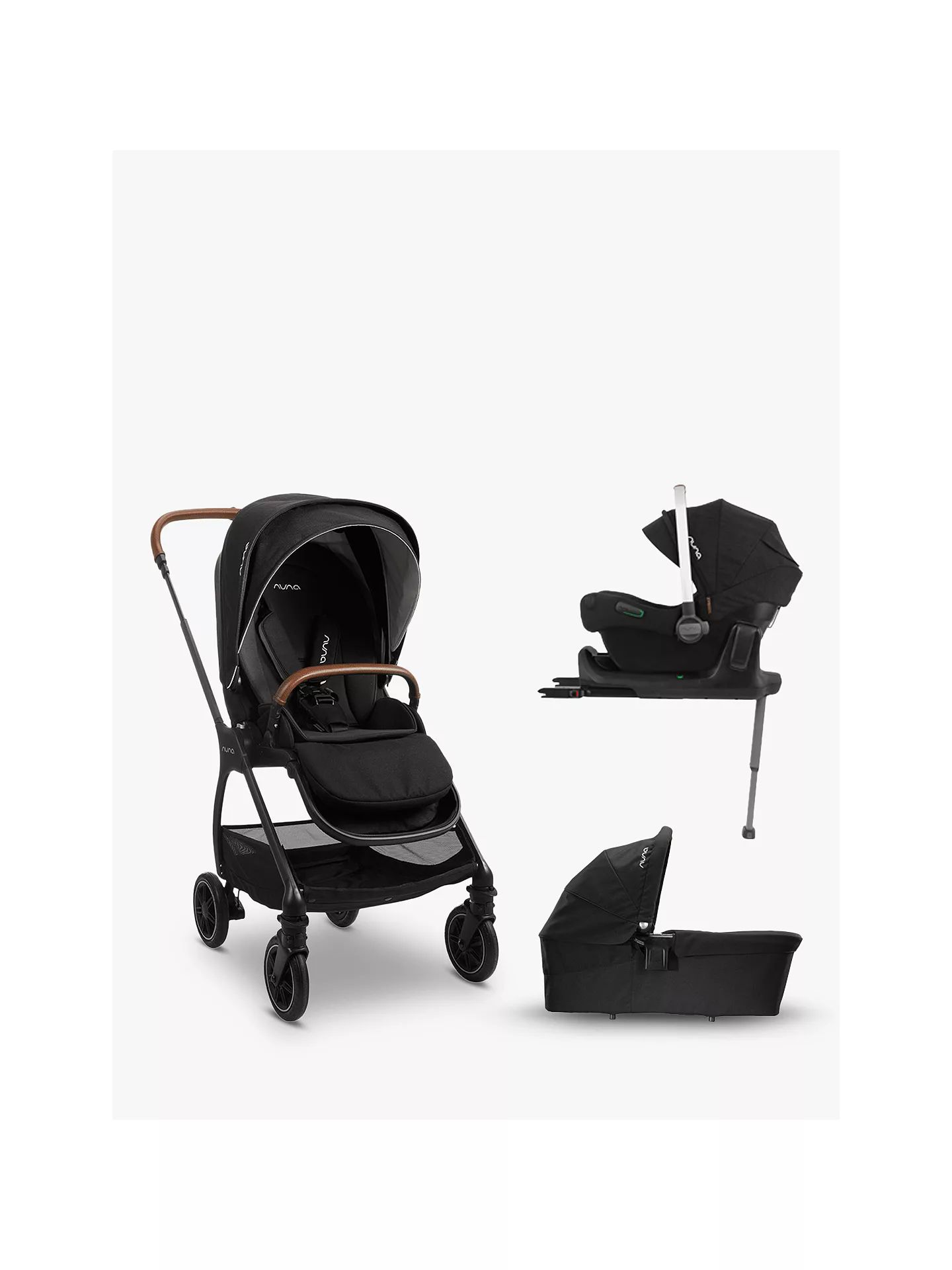 Nuna Triv-Pipa 5 Piece Pushchair Bundle, Ebony | John Lewis (UK)