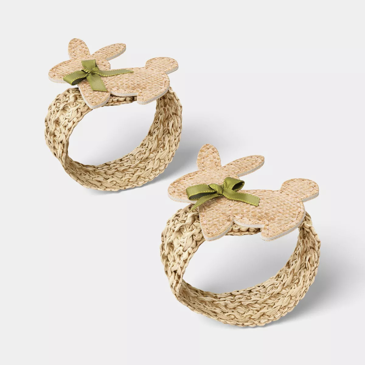 Easter 2pk Woven Bunny Napkin Rings - Threshold™ | Target