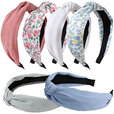 SMUOBT 6Pcs Knotted Headbands for Women and Girls - Non-Slip Fashion Head Bands, Wide and Thick N... | Amazon (US)