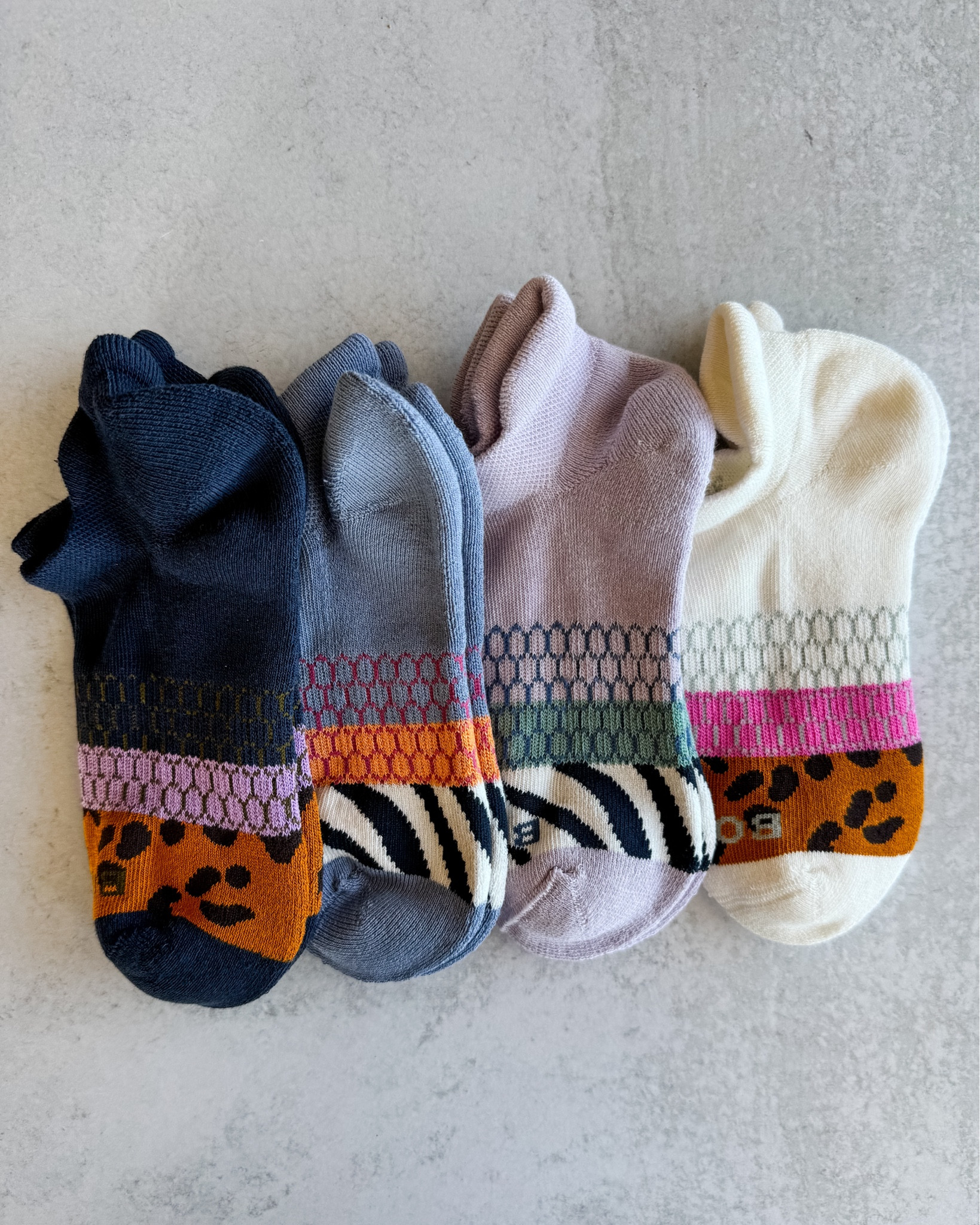 Loving the pop of animal print in my must have sock brand!   4 pack of Bombas ankle length socks

**New customers can save an additional 25% off all socks + free shipping on orders $70+ use the blue @bombas link for discount 

#bombaspartner 

#LTKFindsUnder100 #LTKShoeCrush #LTKStyleTip