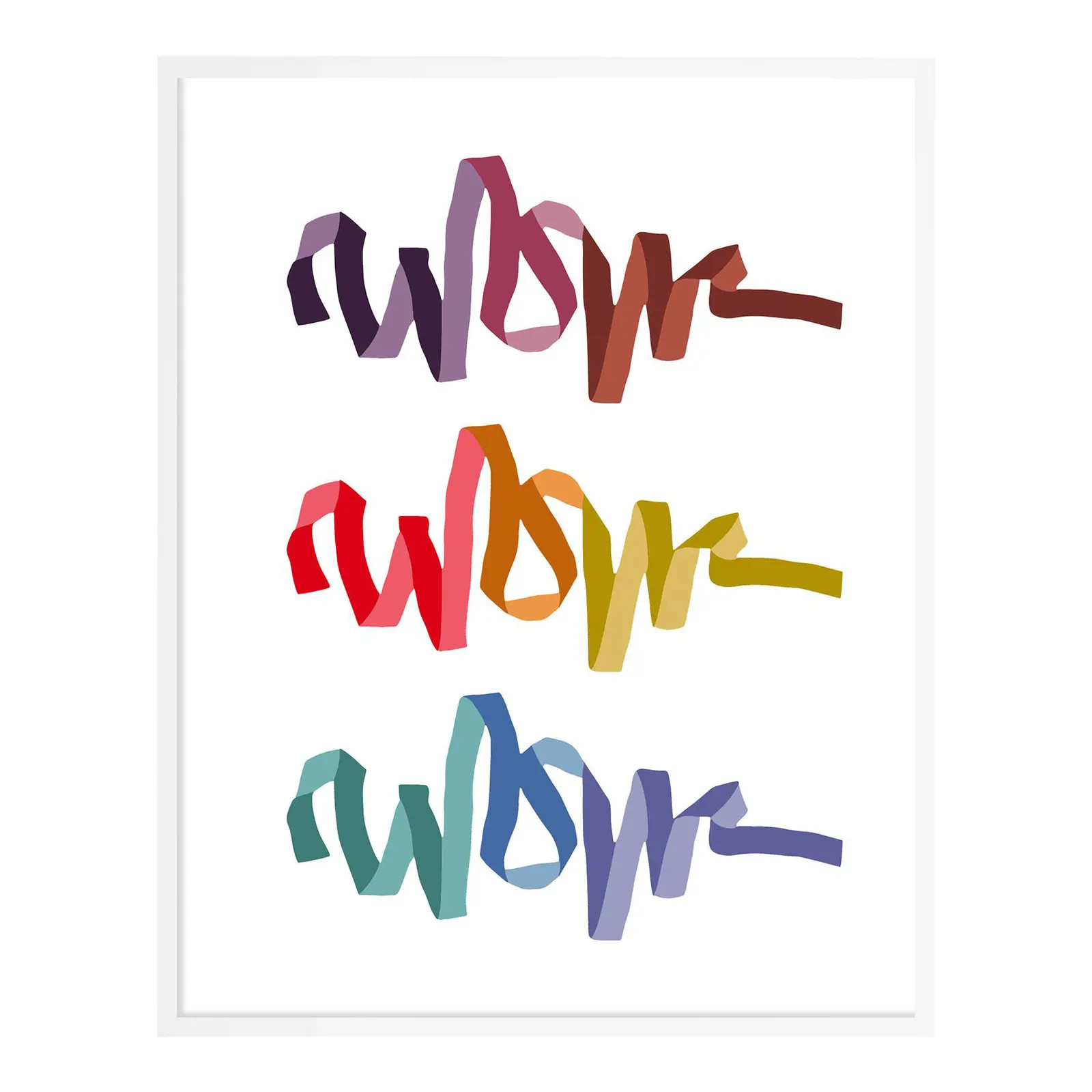 3 Wow by Angela Blehm in White Framed Paper, Medium Art Print | Chairish