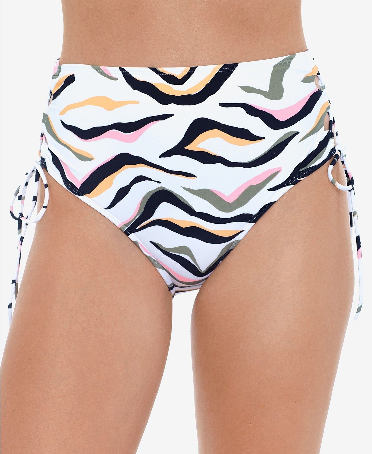Juniors' Seeing Stripes High-Waist Bikini Bottoms, Created for Macy's | Macys (US)