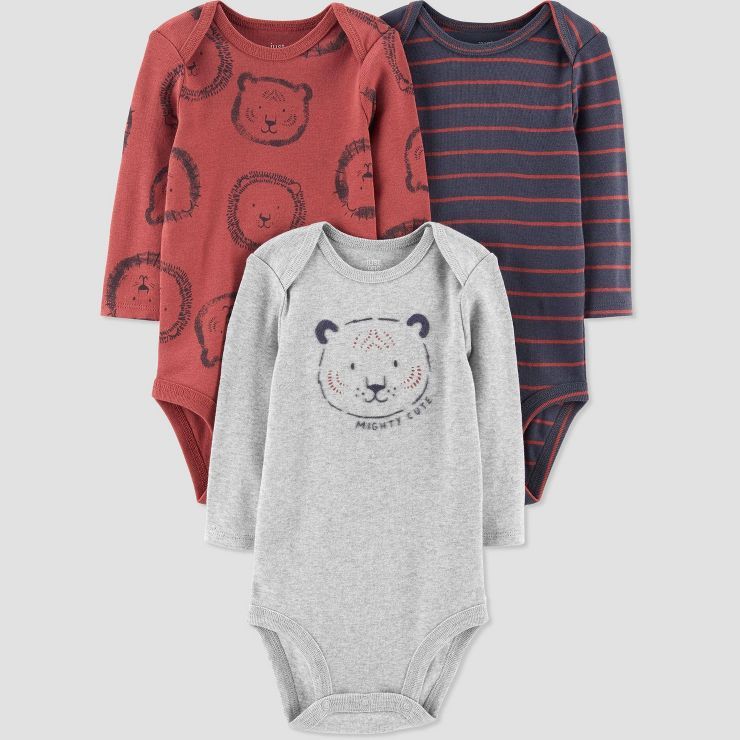 Carter's Just One You®️ Baby Boys' 3pk Heather Tiger Bodysuit | Target