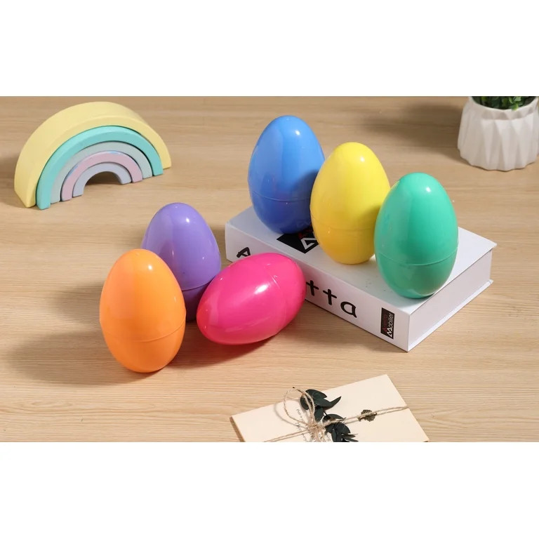 Multicolor Jumbo Prefilled Eggs, 6 Count, Easter by Way To Celebrate | Walmart (US)
